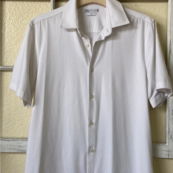Zara Slim Fit Shirt Medium Sz Men’s - Picture 3 of 4